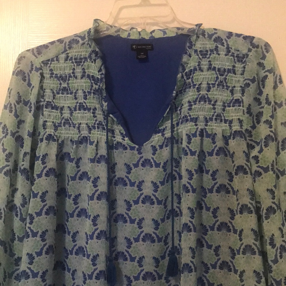 New Direction seashell blouse SZ 2X